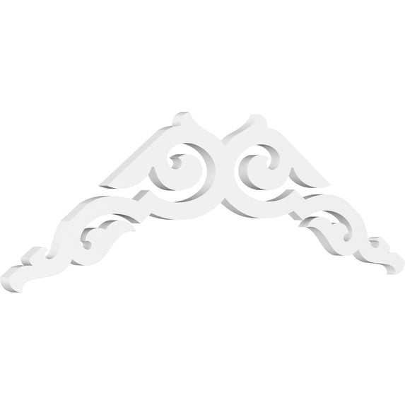 Ekena Millwork 48"W x 8"H x 1"P (4/12) Pitch Rotherham Architectural Grade PVC Gable Pediment