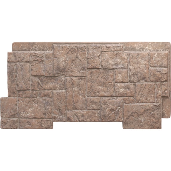 Ekena Millwork 49"W x 24 1/2"H x 1 1/4"D Castle Rock Stacked Stone, EverStone Faux Stone Siding Panel, Mount Vernon