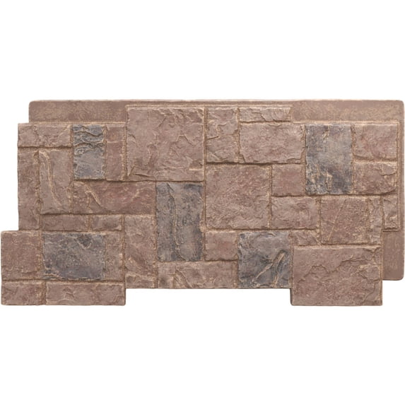 Ekena Millwork 49"W x 24 1/2"H x 1 1/4"D Castle Rock Stacked Stone, EverStone Faux Stone Siding Panel, Orchard Cliff