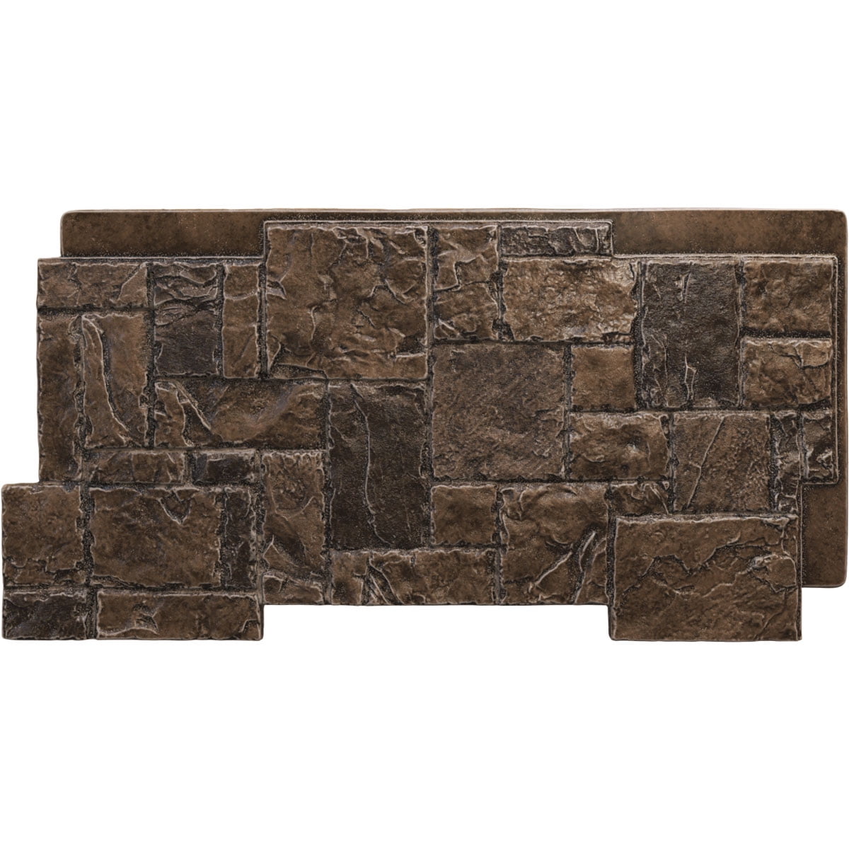 Ekena Millwork 49"W x 24 1/2"H x 1 1/4"D Castle Rock Stacked Stone, EverStone Faux Stone Siding Panel, Willow Peak