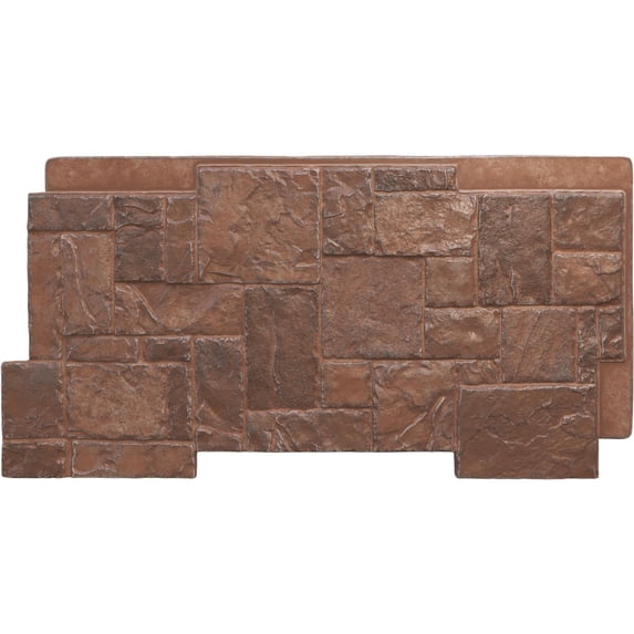 Ekena Millwork 49"W x 24 1/2"H x 1 1/4"D Castle Rock Stacked Stone, EverStone Faux Stone Siding Panel, York Town