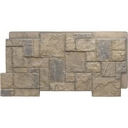 Ekena Millwork 49"W x 24 1/2"H x 1 1/4"D Castle Rock Stacked Stone, EverStone Faux Stone Siding Panel, Rockwall