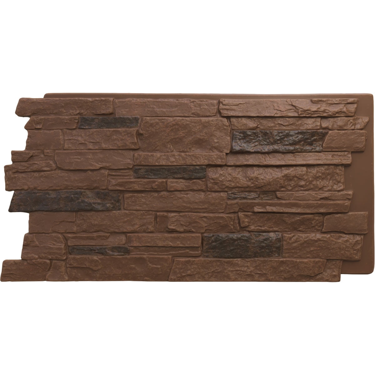 Canyon Brown Faux Stone Wall Paneling 48" x 24"