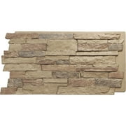 Ekena Millwork 49"W x 25.50"H x 1.25"D Acadia Ledge Stacked Stone, StoneWall Faux Stone Siding Panel, Colfax