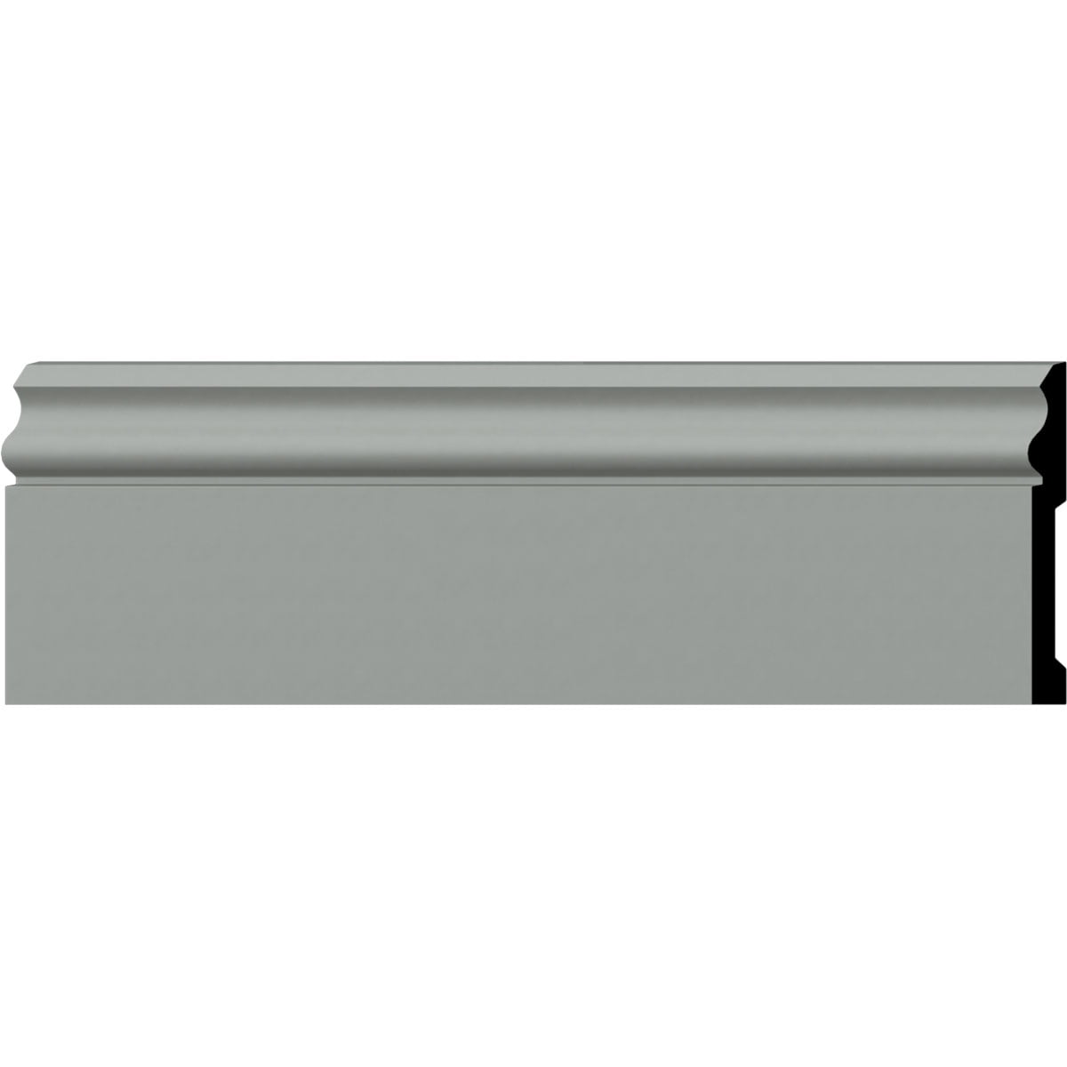 Aberdeen Gray Polyurethane Baseboard Moulding 94.5 in (2-Pack)