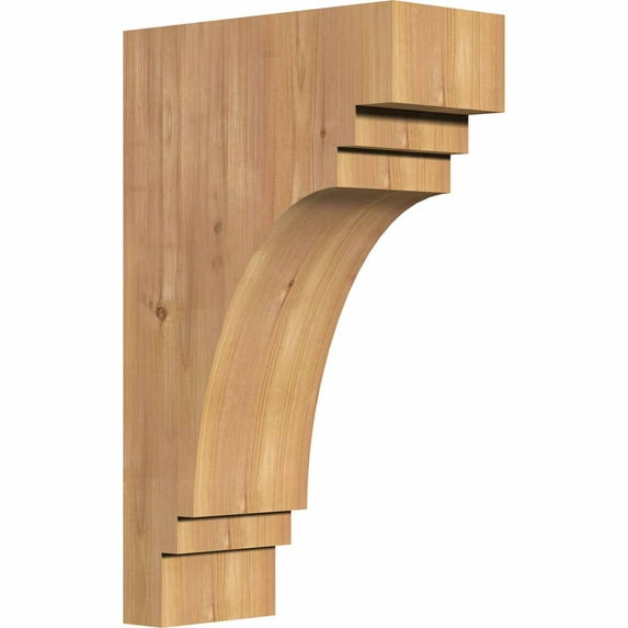 Ekena Millwork 5 1/2"W x 12"D x 20"H Pescadero Smooth Corbel, Western Red Cedar