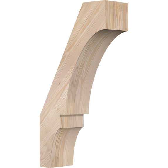 Ekena Millwork 5 1/2"W x 14"D x 26"H Balboa Smooth Knee Brace, Douglas Fir