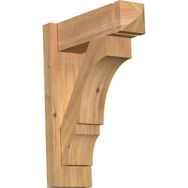 Ekena Millwork 5 1/2"W x 16"D x 20"H Balboa Smooth Arts and Crafts Outlooker, Western Red Cedar