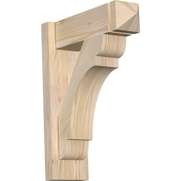 Ekena Millwork 5 1/2"W x 16"D x 20"H Olympic Smooth Arts and Crafts Outlooker, Douglas Fir