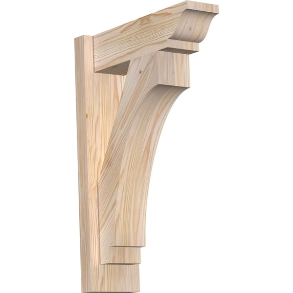 Ekena Millwork 5 1/2"W x 16"D x 24"H Imperial Smooth Traditional Outlooker, Douglas Fir