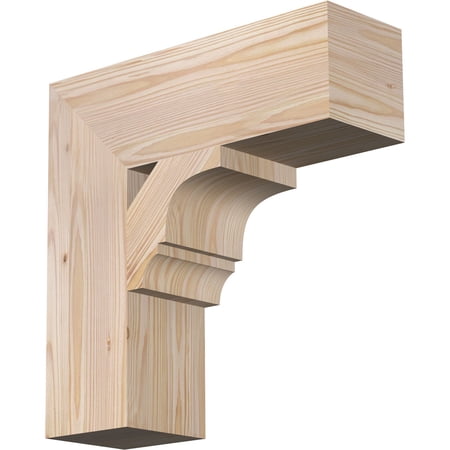 Ekena Millwork 5 1/2"W x 18"D x 18"H Balboa Block Smooth Bracket, Douglas Fir