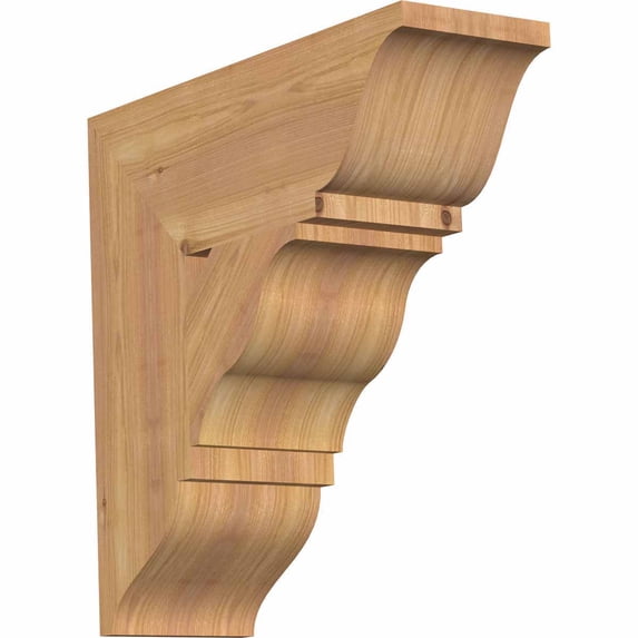 Ekena Millwork 5 1/2"W x 18"D x 18"H Funston Traditional Smooth Bracket, Western Red Cedar