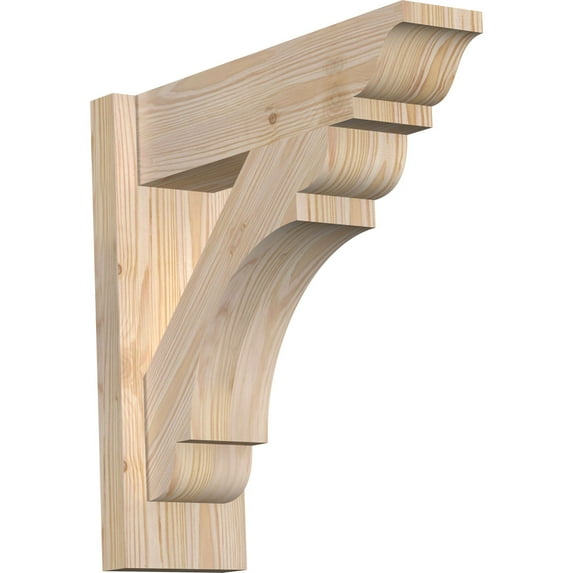 Ekena Millwork 5 1/2"W x 18"D x 18"H Olympic Smooth Traditional Outlooker, Douglas Fir