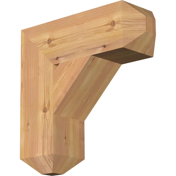 Ekena Millwork 5 1/2"W x 18"D x 18"H Traditional Craftsman Smooth Bracket, Western Red Cedar