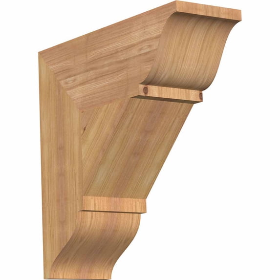 Ekena Millwork 5 1/2"W x 18"D x 18"H Traditional Traditional Smooth Bracket, Western Red Cedar