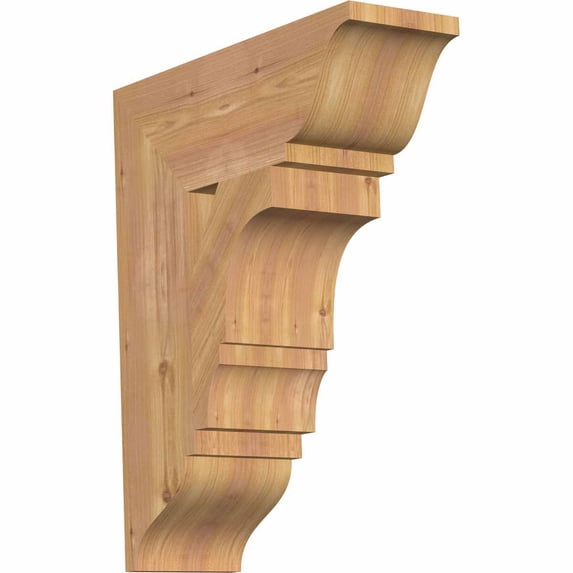 Ekena Millwork 5 1/2"W x 18"D x 22"H Balboa Traditional Smooth Bracket, Western Red Cedar