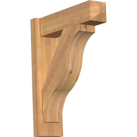 Ekena Millwork 5 1/2"W x 18"D x 22"H Funston Smooth Craftsman Outlooker, Western Red Cedar