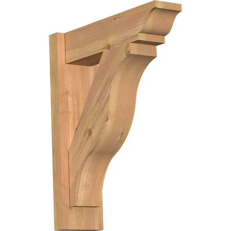 Ekena Millwork 5 1/2"W x 18"D x 22"H Funston Smooth Traditional Outlooker, Western Red Cedar