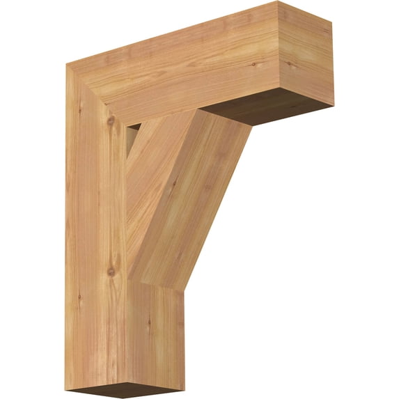 Ekena Millwork 5 1/2"W x 18"D x 22"H Traditional Block Smooth Bracket, Western Red Cedar