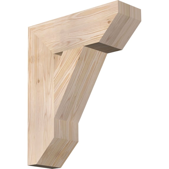 Ekena Millwork 5 1/2"W x 18"D x 22"H Traditional Slat Smooth Bracket, Douglas Fir