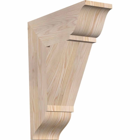 Ekena Millwork 5 1/2"W x 18"D x 22"H Traditional Traditional Smooth Bracket, Douglas Fir
