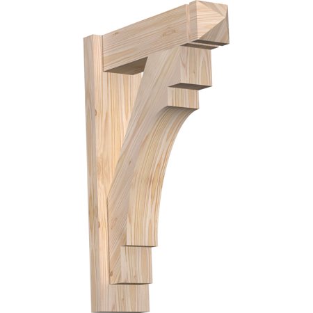 Ekena Millwork 5 1/2"W x 18"D x 26"H Merced Smooth Arts and Crafts Outlooker, Douglas Fir
