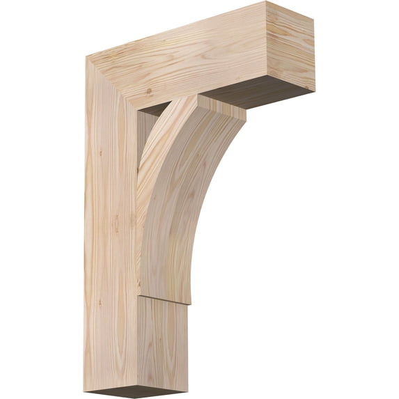 Ekena Millwork 5 1/2"W x 18"D x 26"H Thorton Block Smooth Bracket, Douglas Fir