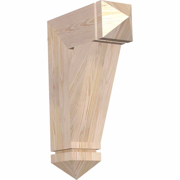 Ekena Millwork 5 1/2"W x 18"D x 26"H Traditional Arts & Crafts Smooth Bracket, Douglas Fir