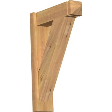 Ekena Millwork 5 1/2"W x 18"D x 26"H Traditional Smooth Arts and Crafts Outlooker, Western Red Cedar