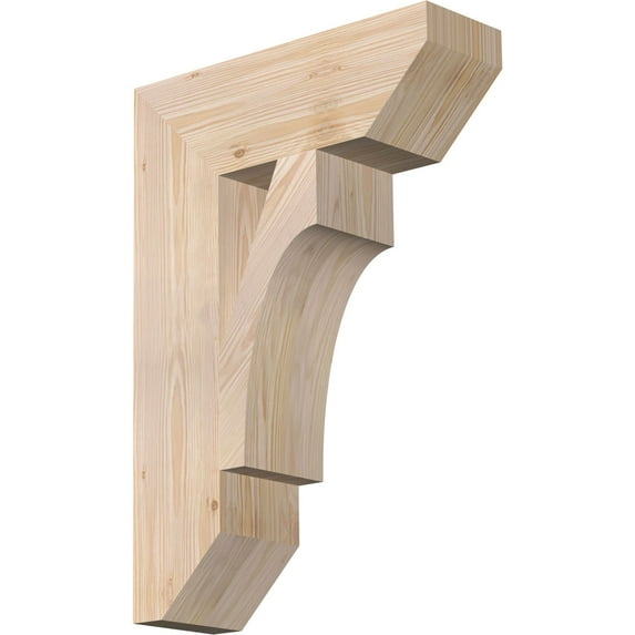 Ekena Millwork 5 1/2"W x 18"D x 26"H Westlake Slat Smooth Bracket, Douglas Fir