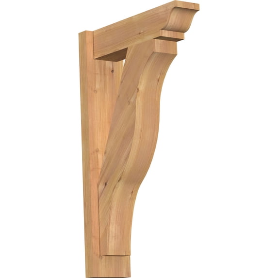 Ekena Millwork 5 1/2"W x 18"D x 30"H Funston Smooth Traditional Outlooker, Western Red Cedar