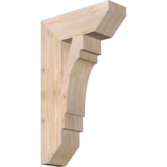 Ekena Millwork 5 1/2"W x 18"D x 30"H Merced Slat Smooth Bracket, Douglas Fir