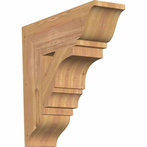 Ekena Millwork 5 1/2"W x 20"D x 20"H Balboa Traditional Smooth Bracket, Western Red Cedar