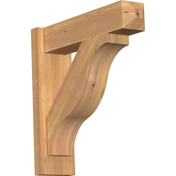 Ekena Millwork 5 1/2"W x 20"D x 20"H Funston Smooth Craftsman Outlooker, Western Red Cedar
