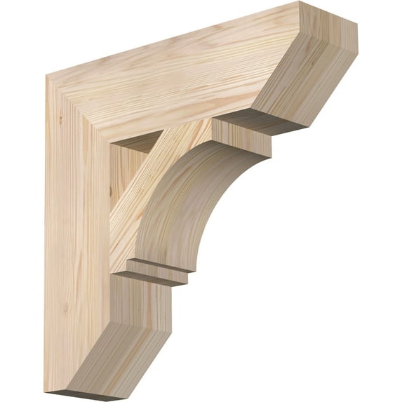 Ekena Millwork 5 1/2"W x 20"D x 20"H Imperial Slat Smooth Bracket, Douglas Fir