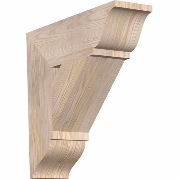 Ekena Millwork 5 1/2"W x 20"D x 20"H Traditional Traditional Smooth Bracket, Douglas Fir