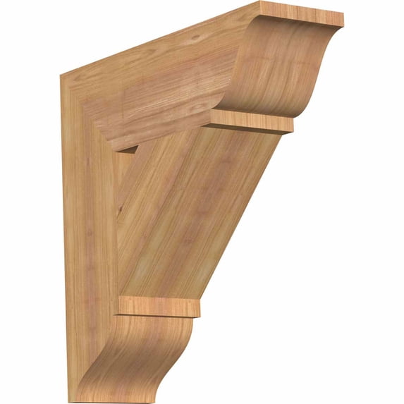 Ekena Millwork 5 1/2"W x 20"D x 20"H Traditional Traditional Smooth Bracket, Western Red Cedar