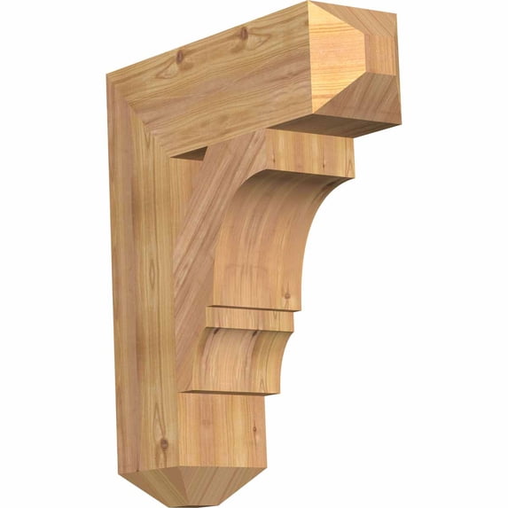 Ekena Millwork 5 1/2"W x 20"D x 24"H Balboa Craftsman Smooth Bracket, Western Red Cedar
