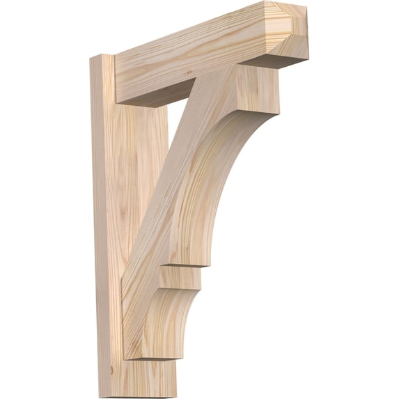 Ekena Millwork 5 1/2"W x 20"D x 24"H Balboa Smooth Craftsman Outlooker, Douglas Fir