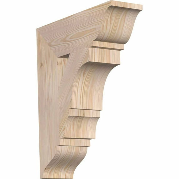 Ekena Millwork 5 1/2"W x 20"D x 24"H Balboa Traditional Smooth Bracket, Douglas Fir