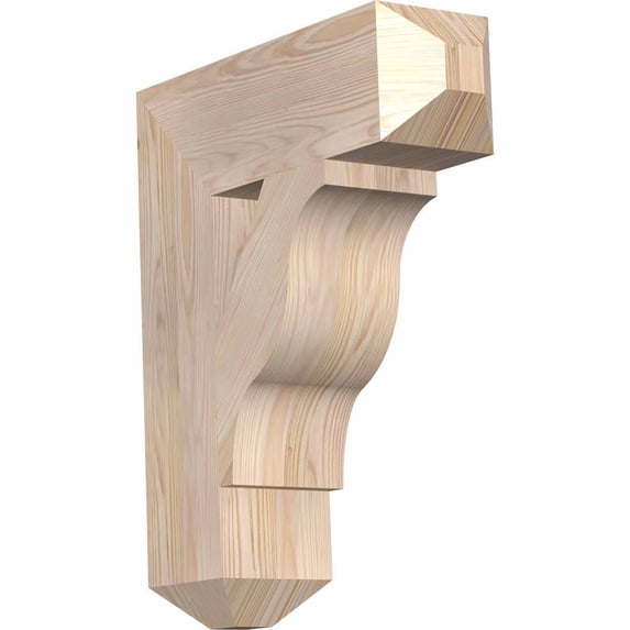 Ekena Millwork 5 1/2"W x 20"D x 24"H Funston Craftsman Smooth Bracket, Douglas Fir