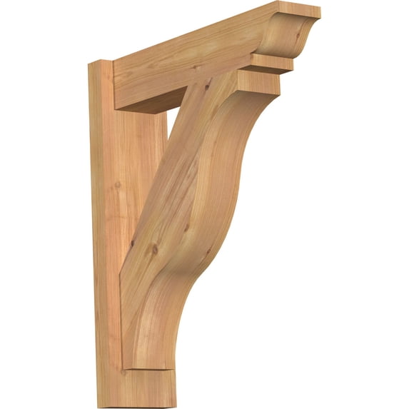 Ekena Millwork 5 1/2"W x 20"D x 24"H Funston Smooth Traditional Outlooker, Western Red Cedar