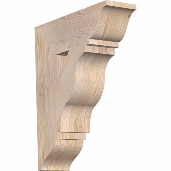 Ekena Millwork 5 1/2"W x 20"D x 24"H Funston Traditional Smooth Bracket, Douglas Fir