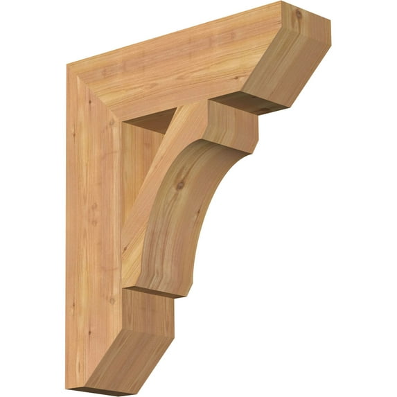 Ekena Millwork 5 1/2"W x 20"D x 24"H Legacy Slat Smooth Bracket, Western Red Cedar