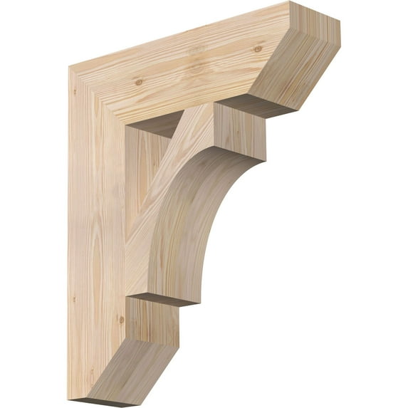 Ekena Millwork 5 1/2"W x 20"D x 24"H Westlake Slat Smooth Bracket, Douglas Fir