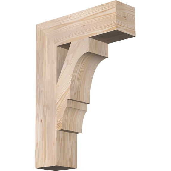 Ekena Millwork 5 1/2"W x 20"D x 28"H Balboa Block Smooth Bracket, Douglas Fir