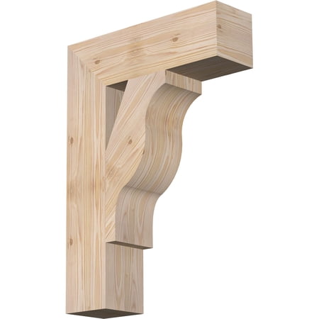 Ekena Millwork 5 1/2"W x 20"D x 28"H Funston Block Smooth Bracket, Douglas Fir