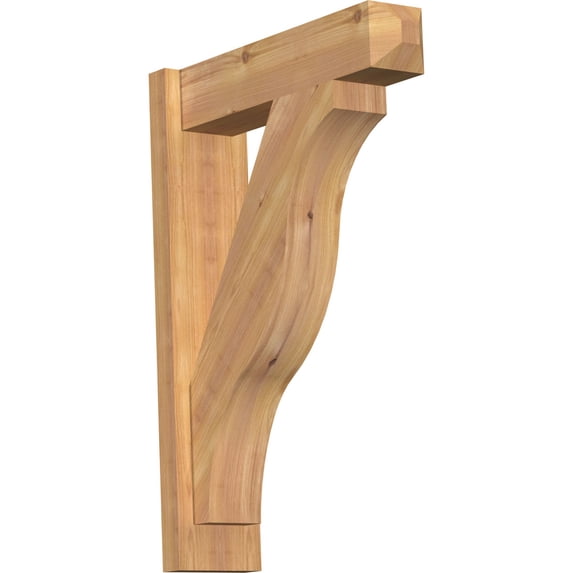 Ekena Millwork 5 1/2"W x 20"D x 28"H Funston Smooth Craftsman Outlooker, Western Red Cedar