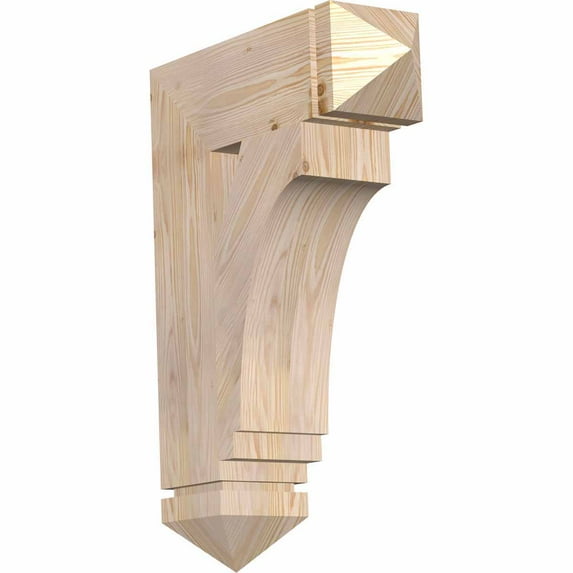 Ekena Millwork 5 1/2"W x 20"D x 28"H Imperial Arts & Crafts Smooth Bracket, Douglas Fir