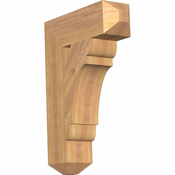 Ekena Millwork 5 1/2"W x 20"D x 28"H Olympic Craftsman Smooth Bracket, Western Red Cedar